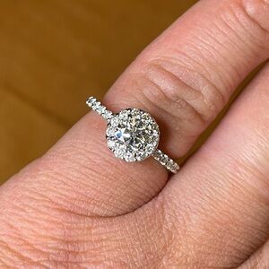 14K White Gold Lab Grown Diamond Engagement Ring